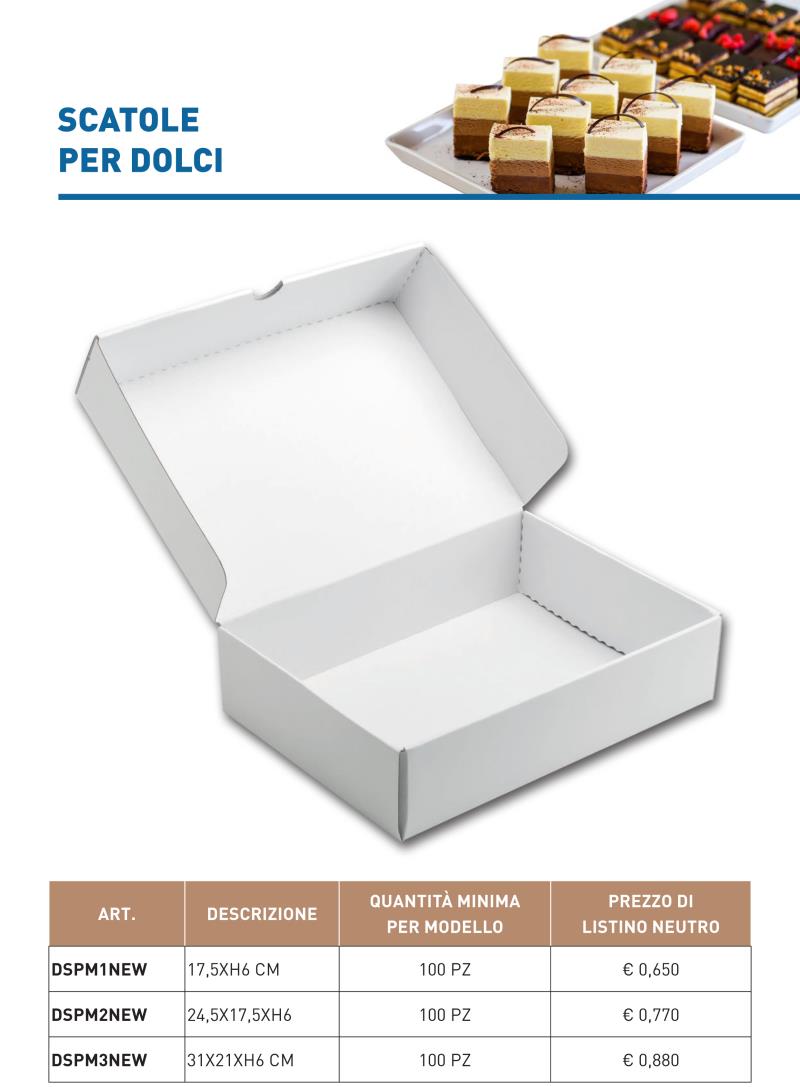 Scatole e contenitori per pasti e prodotti alimentari da asporto: Scatole  per torte Scatolificio Venezia