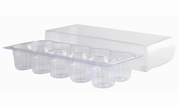 confezione da 20 pezzi torte Betos 20 scatole trasparenti a forma di cubo per caramelle cioccolato biscotti e bomboniere in PVC 
